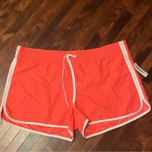 Old Navy Athletic Running Shorts NWT size L, Orange, Fluorescent Color